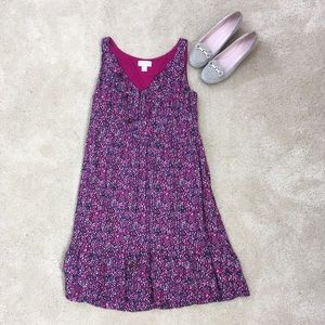 LOFT Pink, Turquoise, and White Speckled Dress